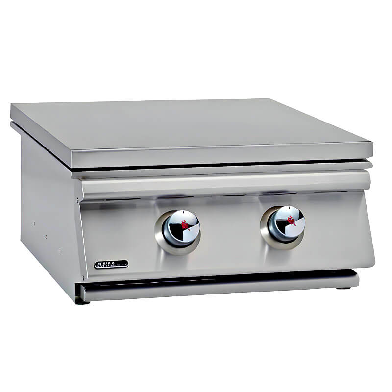 Bull Built-In Stainless Steel Gas Power Burner With Stainless Steel Lid.