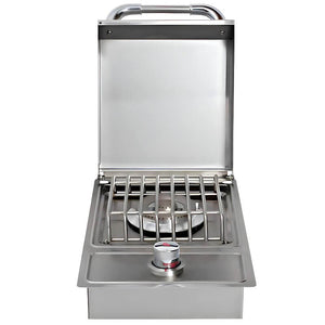 Bull Drop In Gas Single Side Burner With Stainless Steel Lid.