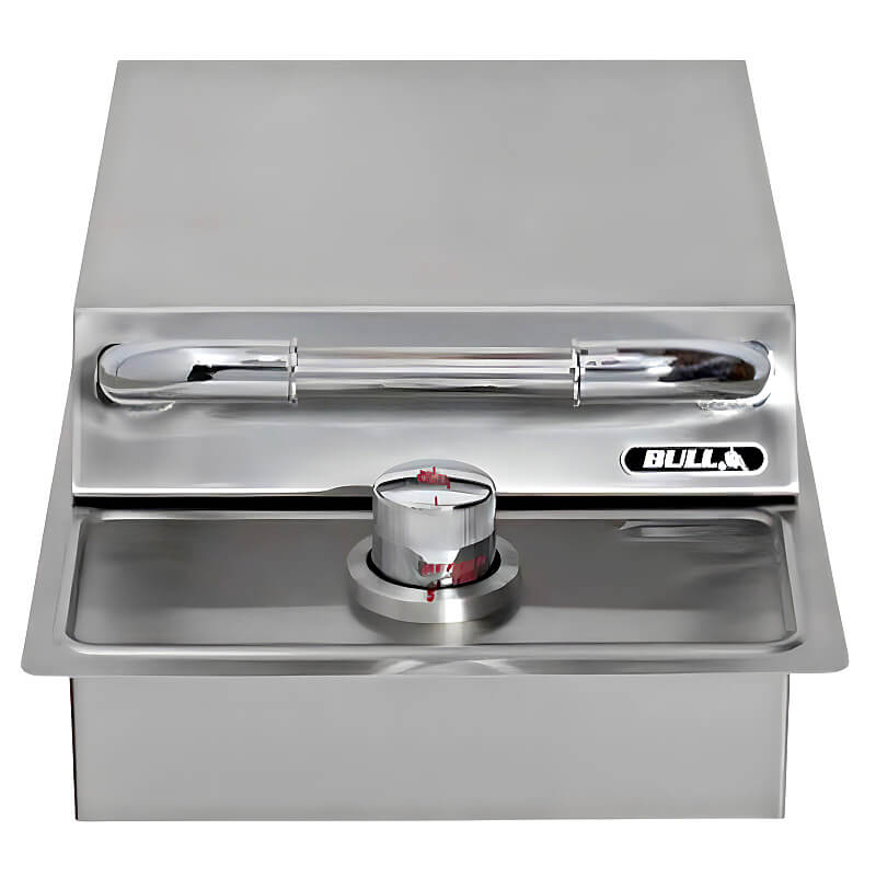 Bull Drop In Gas Single Side Burner With Stainless Steel Lid.