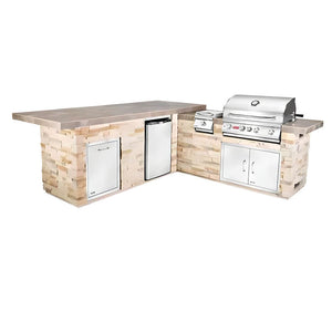 Bull Gourmet Q L-Shaped BBQ Grill Island.