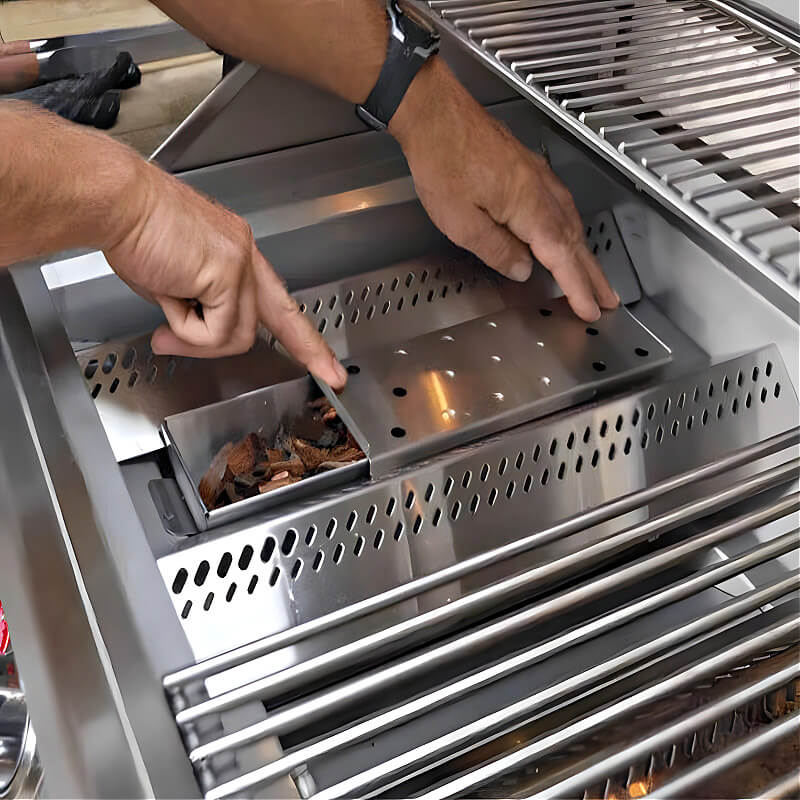 Bull Large Easy Fill Stainless Steel Smoker Box - 75000.
