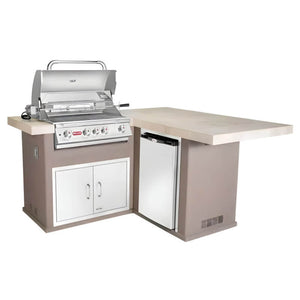 Bull Little Q L-Shaped BBQ Grill Island.