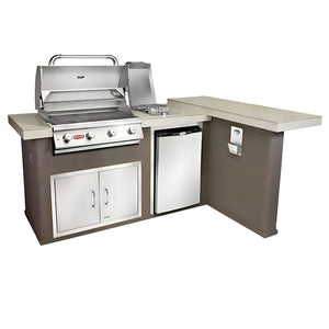 Bull Luxury Q L-Shaped BBQ Grill Island.