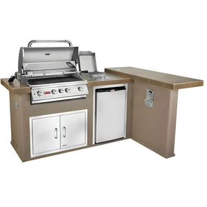 Bull Luxury Q L-Shaped BBQ Grill Island.