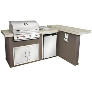 Bull Luxury Q L-Shaped BBQ Grill Island.