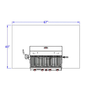 Bull Master Q 5.5 Ft BBQ Grill Island.