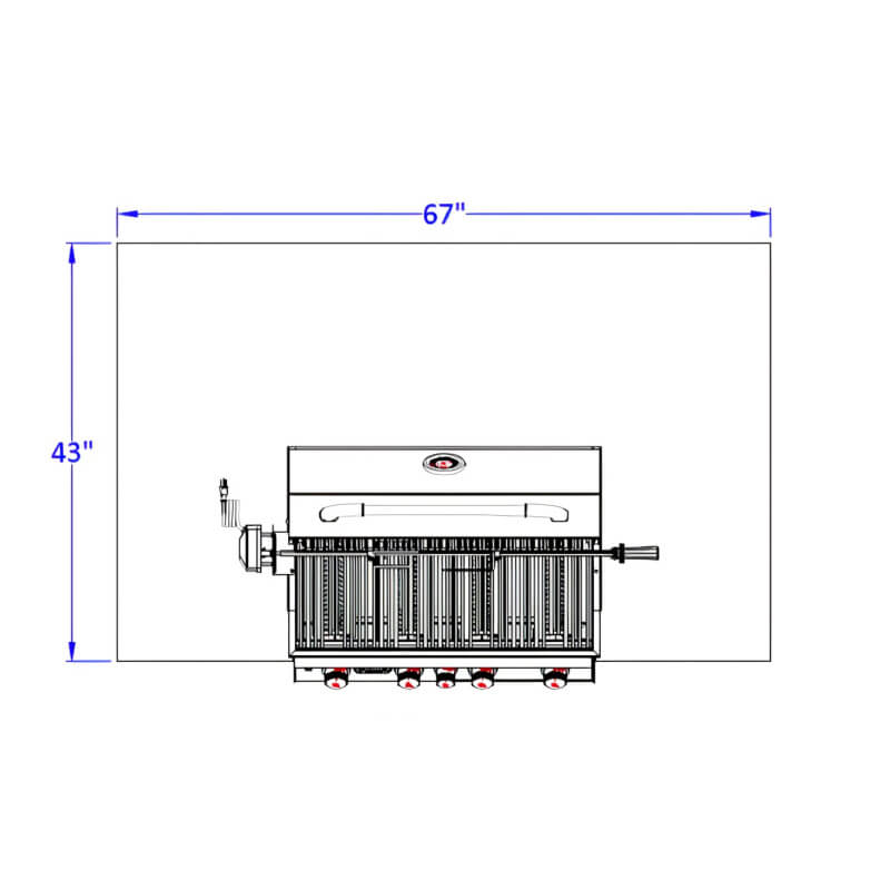 Bull Master Q 5.5 Ft BBQ Grill Island.