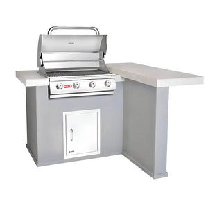 Bull Patio Q L-Shaped BBQ Grill Island.