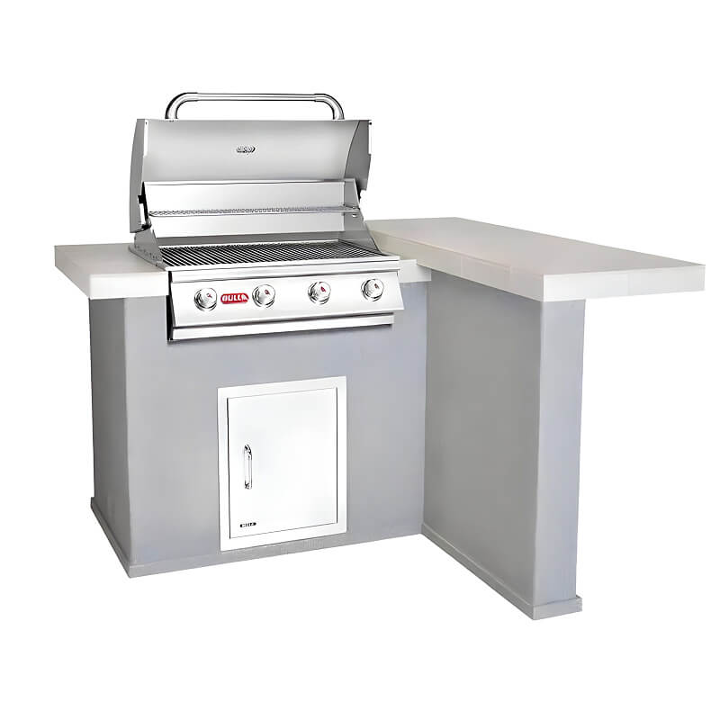 Bull Patio Q L-Shaped BBQ Grill Island.