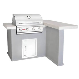 Bull Patio Q L-Shaped BBQ Grill Island.