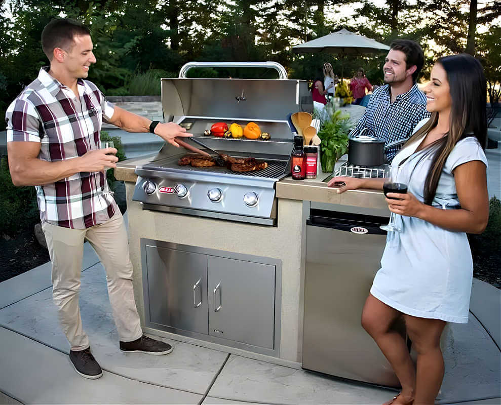 Bull Power Q BBQ Grill Island.