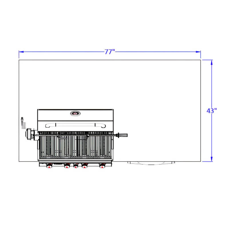 Bull Power Q BBQ Grill Island.