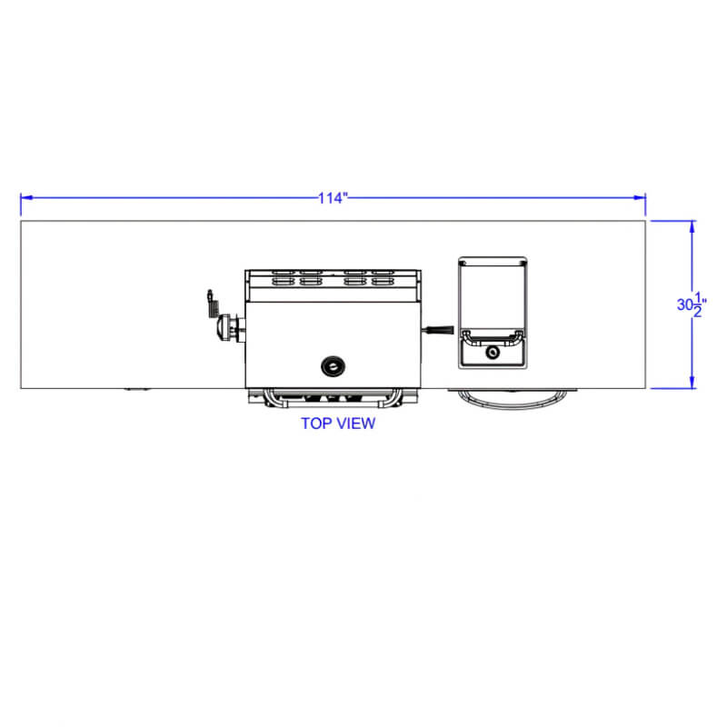 Bull Premier Q 9.5 Ft BBQ Grill Island.