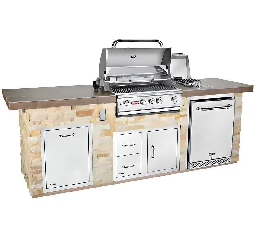 Bull Premier Q 9.5 Ft BBQ Grill Island.