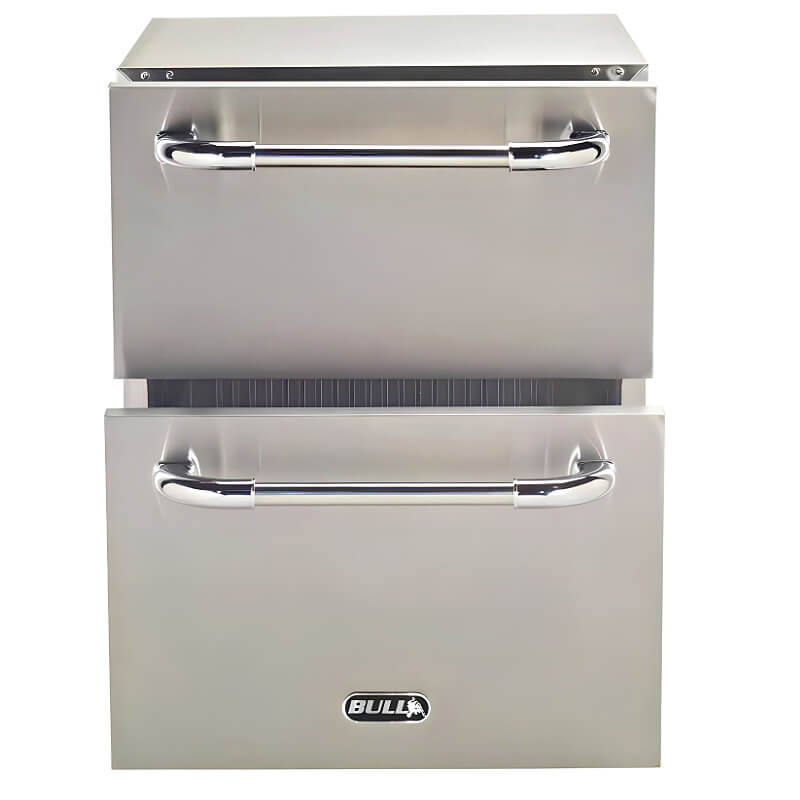 Bull Premium 24-Inch 5 Cu. Ft. Outdoor Rated Refrigerator Drawers - 17400.