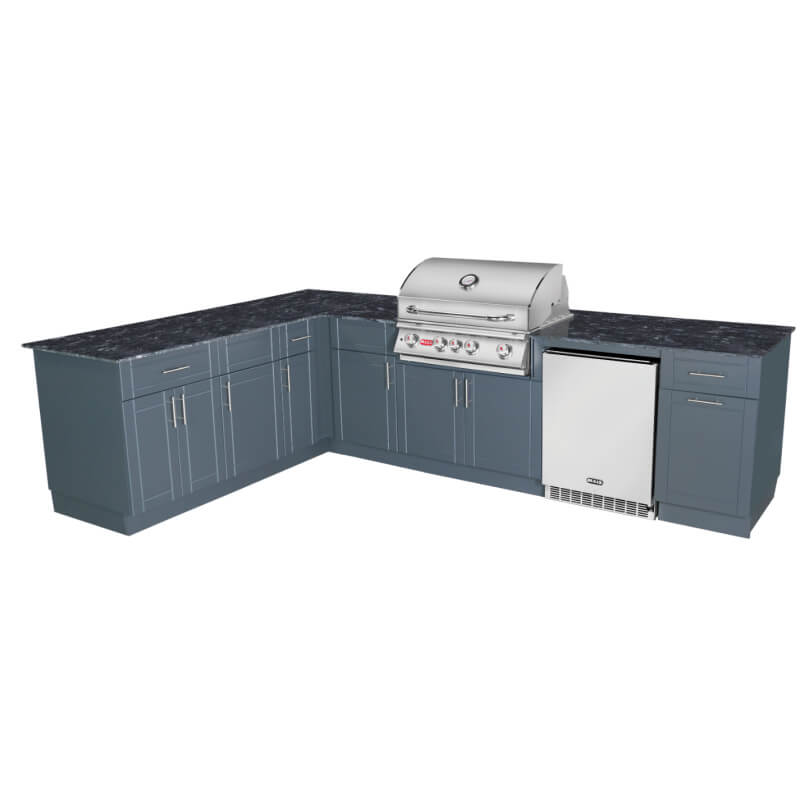 Bull Savannah 8 Ft Dura Outdoor Kitchen With 7 Ft Return.
