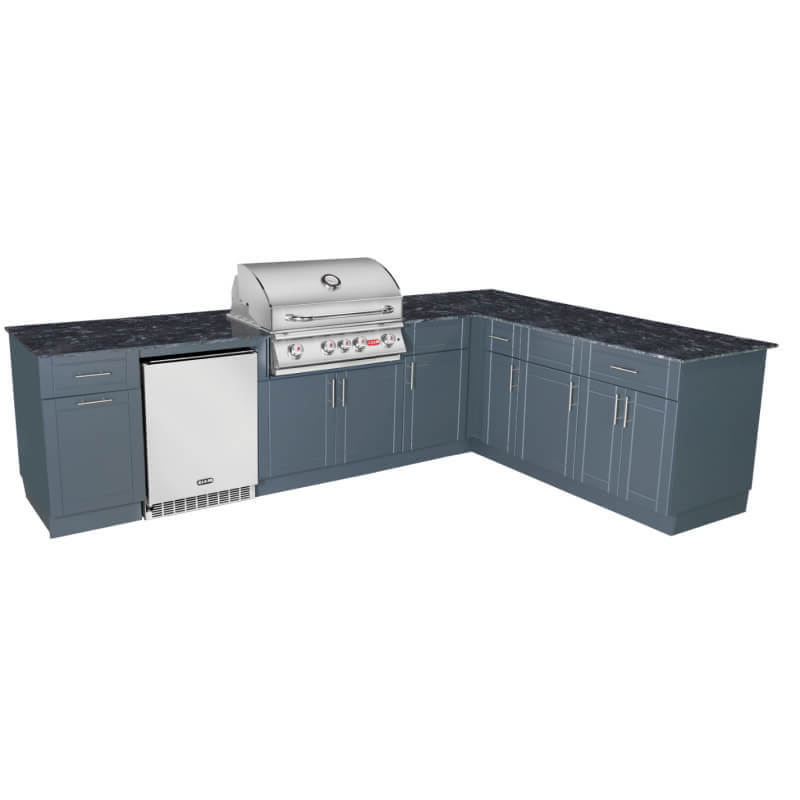 Bull Savannah 8 Ft Dura Outdoor Kitchen With 7 Ft Return.