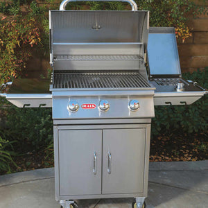 Bull Sidekick Propane Gas Single Side Burner W/ Stainless Steel Lid - 60010.