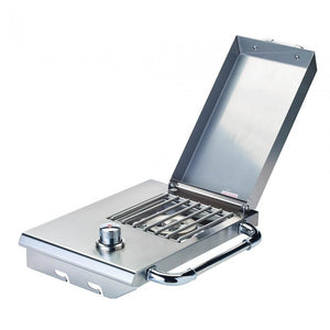 Bull Sidekick Propane Gas Single Side Burner W/ Stainless Steel Lid - 60010.