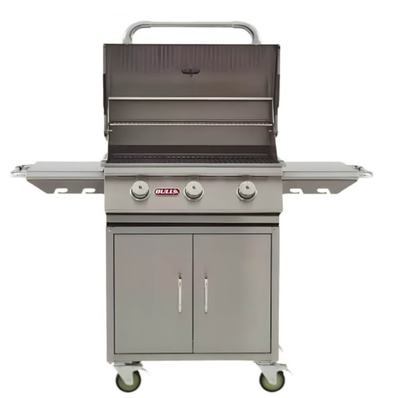 Bull Steer 24 Inch 3 Burner Stainless Steel Freestanding Grill.