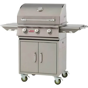 Bull Steer 24 Inch 3 Burner Stainless Steel Freestanding Grill.