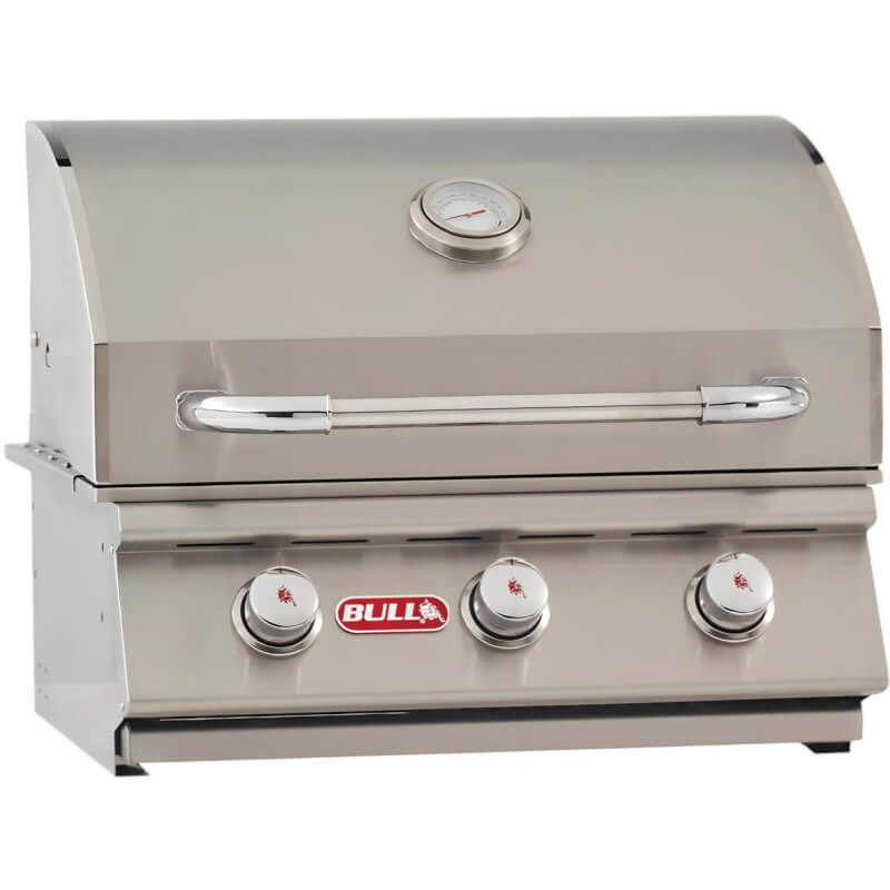 Bull Steer Premium 24-Inch 3-Burner Built-In Gas Grill.