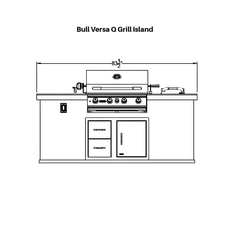 Bull Versa Q BBQ Grill Island.