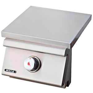Bull Pro Slide-In Gas Single Side Burner With Stainless Steel Lid.