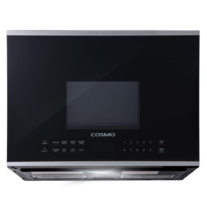 Cosmo 24" 1.34 cu. ft. Over the Range Microwave in Stainless Steel with Vent Fan, COS-2413ORM1SS.
