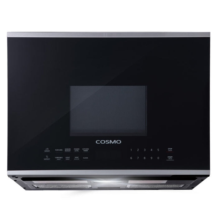 Cosmo 24" 1.34 cu. ft. Over the Range Microwave in Stainless Steel with Vent Fan, COS-2413ORM1SS