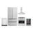 Cosmo Package - 36" Dual Fuel Range, Wall Mount Range Hood, Dishwasher, Refrigerator with Ice Maker and Wine Cooler, COS-5PKG-016