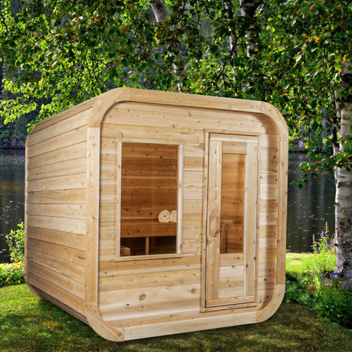 Dundalk Canadian Timber Luna 2 to 3 Person White Cedar 6.5 Foot Sauna CTC22LU