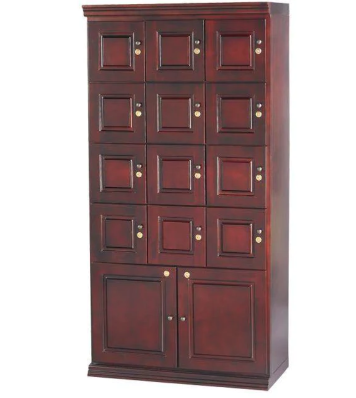 Quality Importers 5000 Ct. Humidor Cigar Locker in Dark Mahogany.