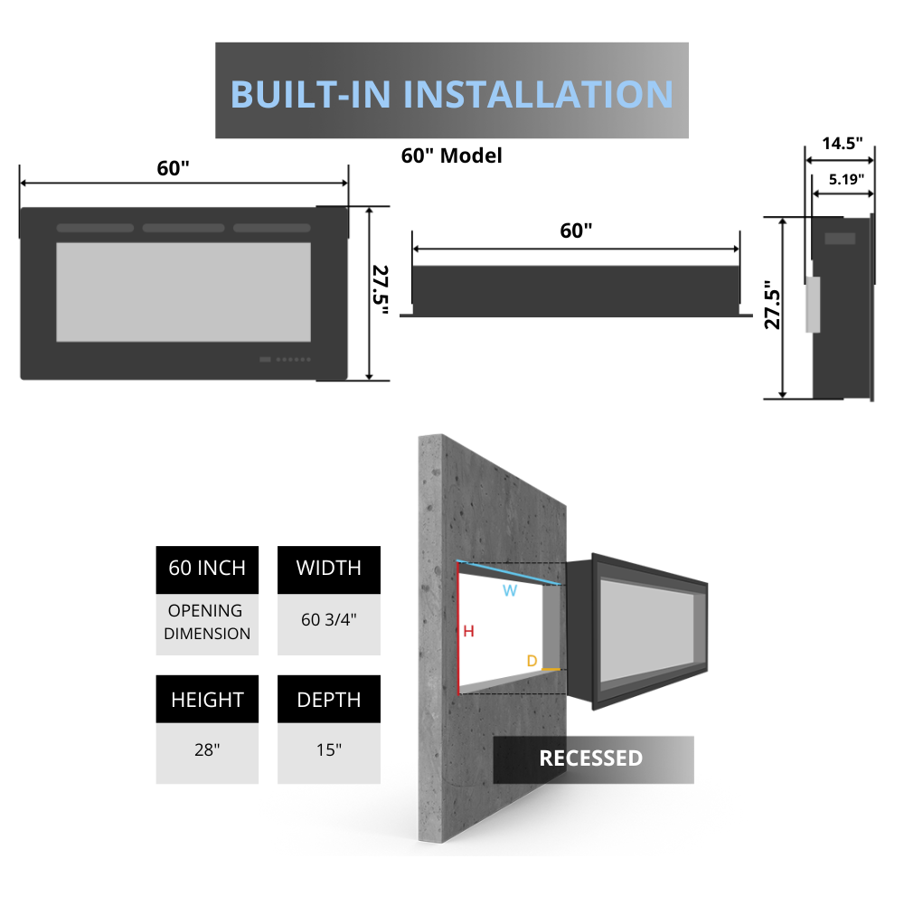 Dimplex Ignite Ultra 3-Sided Linear Electric Fireplace.