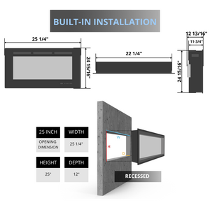 Dimplex Opti-Myst Revive 25-inch Vapor Fireplace Insert (ABN15-RGB-AM).