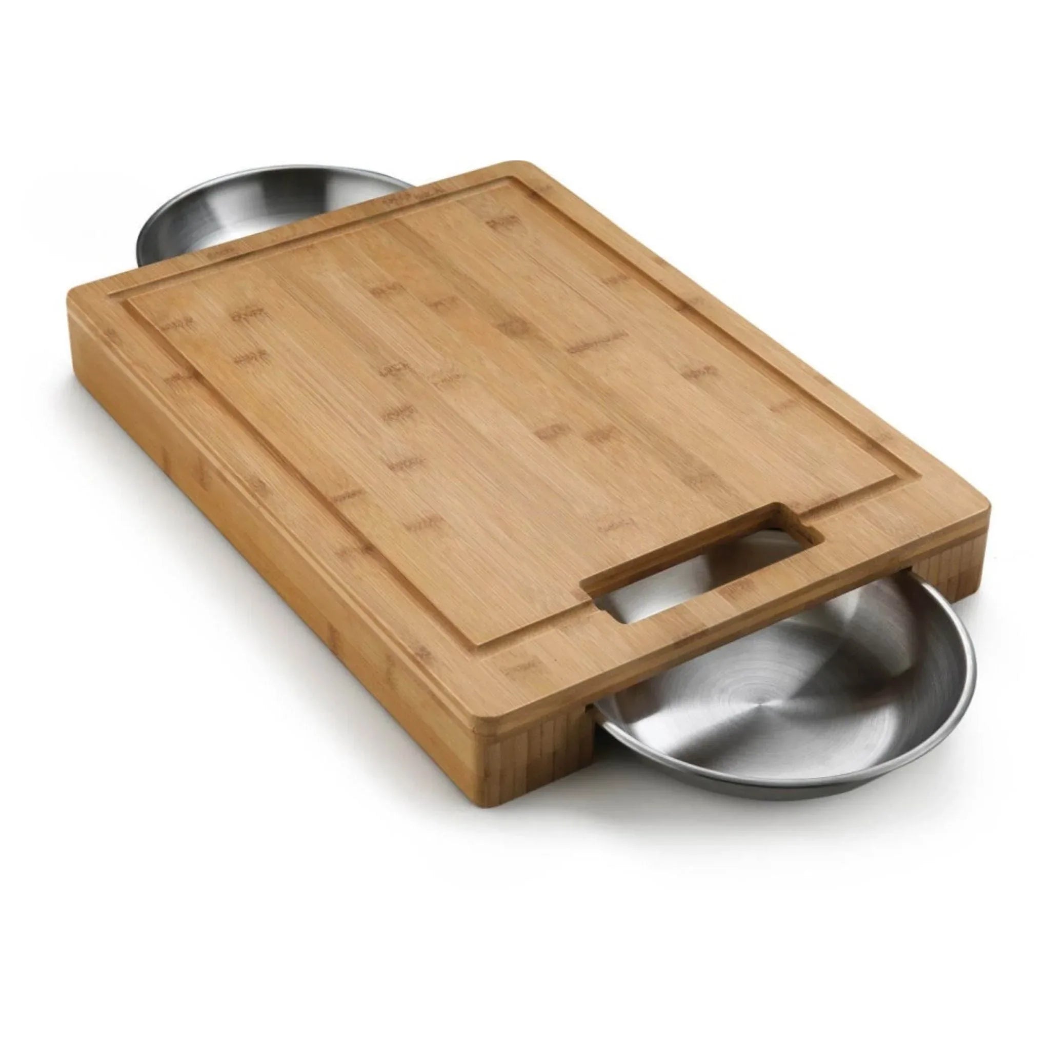 Napoleon 70012 Cutting Board with Stainless Steel Bowls.