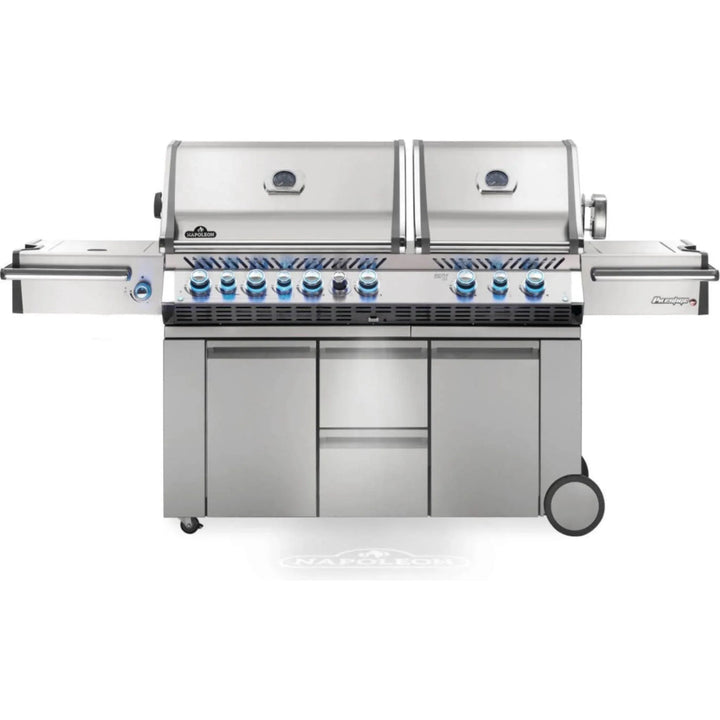 Napoleon Prestige PRO™ 825 RSBI Premium Freestanding Gas Grill with Power Side Burner, Infrared Rear & Bottom Burners.