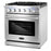 Cosmo Package - 30" Gas Range, Wall Mount Range Hood, Dishwasher, Refrigerator with Ice Maker and Wine Cooler, COS-5PKG-081