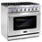 Cosmo Package - 36" Gas Range, Dishwasher and Refrigerator with Ice Maker, COS-3PKG-029