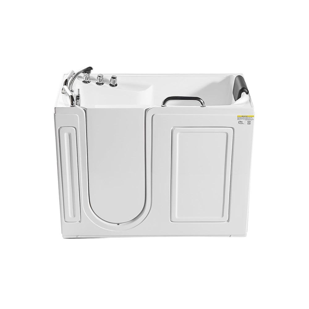 Empava 53 in. Walk in Freestanding Soaking Bathtub in White Acrylic (53WIT373)