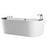 Empava 59 in. Freestanding Oval Jetted Hydromassage Bathtub in White Acrylic (59AIS06)