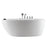 Empava 59 in. Oval Freestanding Jetted Bathtub in White Acrylic (59AIS12)