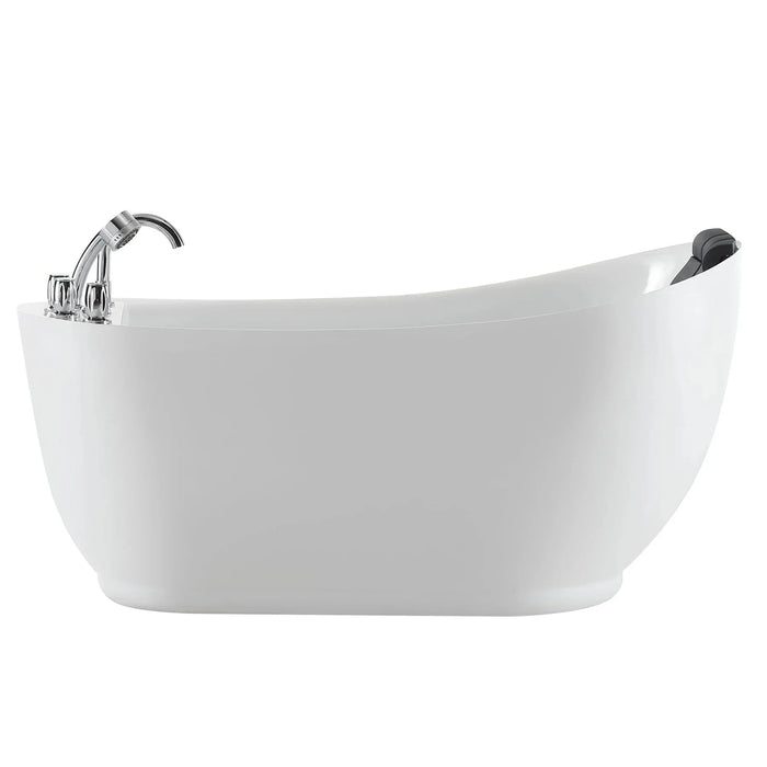 Empava 67 in. Freestanding Jetted Bathtub in White Acrylic (67AIS05).