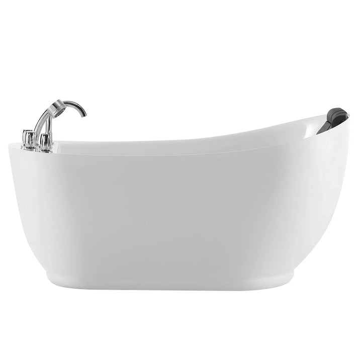 Empava 67 in. Freestanding Jetted Bathtub in White Acrylic (67AIS05).