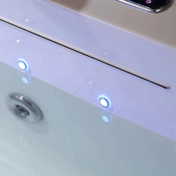 Empava 67 in. Rectangular Jetted Massage and Waterfall Bathtub (67JT351LED)