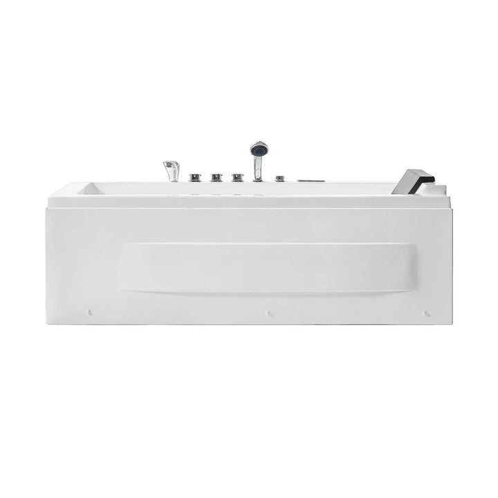 Empava 67 in. Rectangular Jetted Massage and Waterfall Bathtub (67JT351LED).