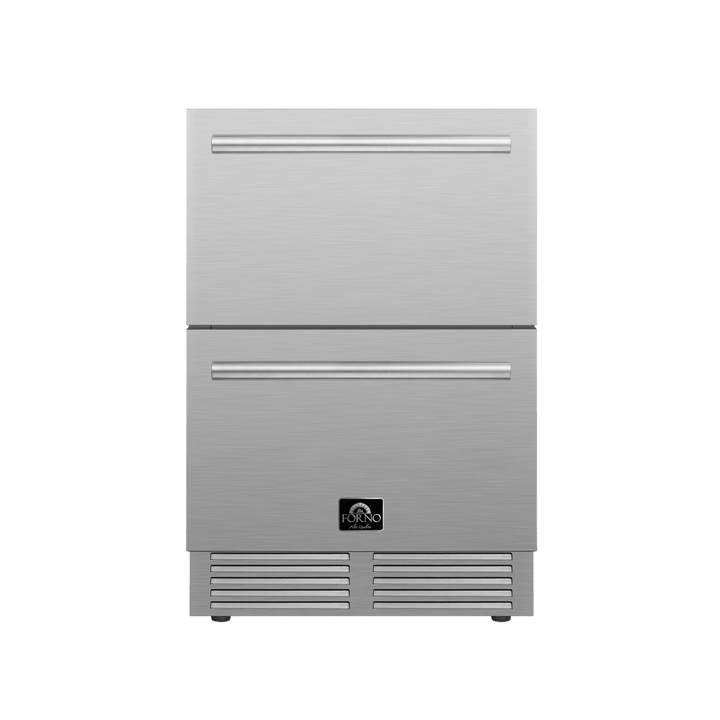 Forno 24" 4.87 cu. ft. Outdoor/Indoor Drawer Refrigerator in Stainless Steel, FDROD1611-24S.