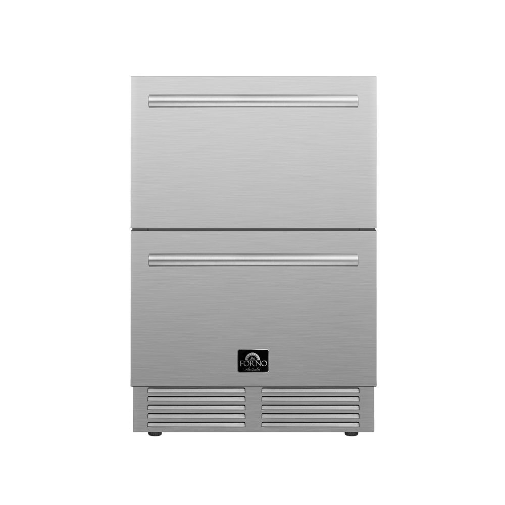 Forno 24" 4.87 cu. ft. Outdoor/Indoor Drawer Refrigerator in Stainless Steel, FDROD1611-24S