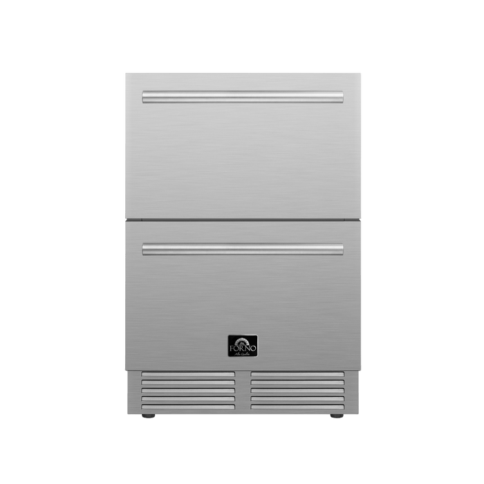 Forno 24" 4.87 cu. ft. Outdoor/Indoor Drawer Refrigerator in Stainless Steel, FDROD1611-24S