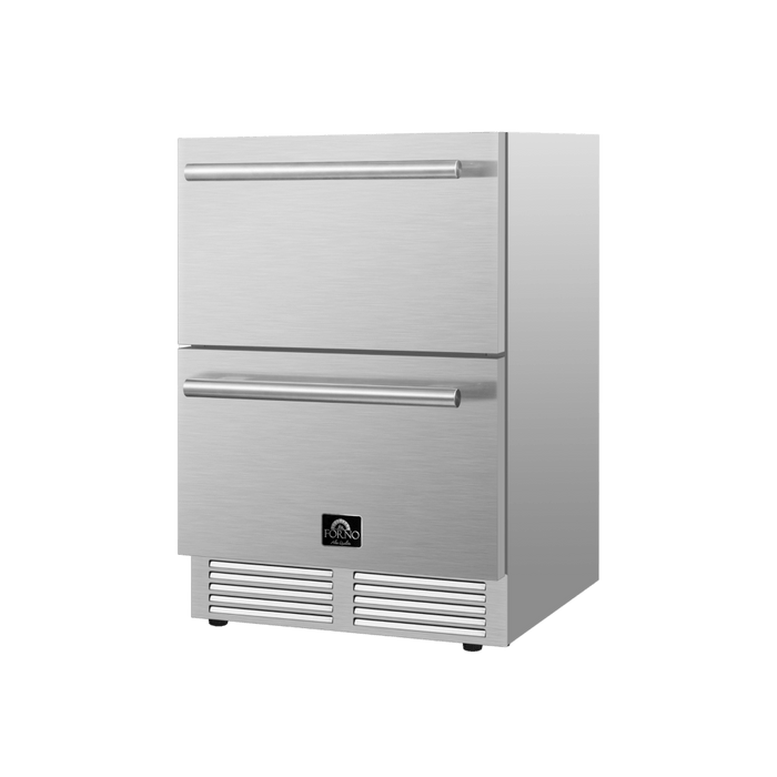 Forno 24" 4.87 cu. ft. Outdoor/Indoor Drawer Refrigerator in Stainless Steel, FDROD1611-24S